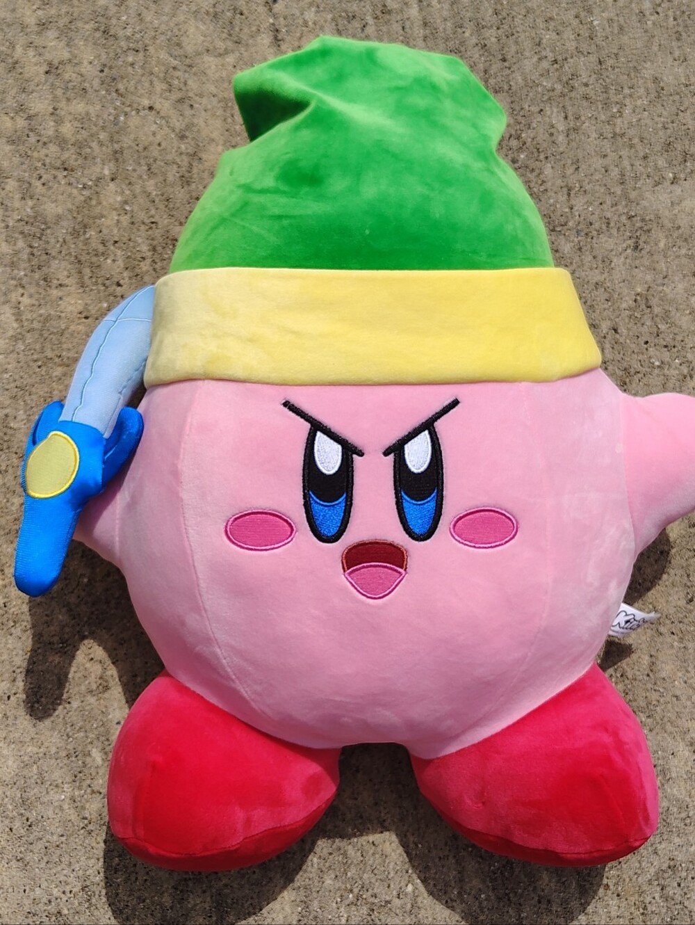 KIRBY w/ Sword JUMBO 16" Large Mega Plush Nintendo Link Stuffed Toy CHRISTMAS